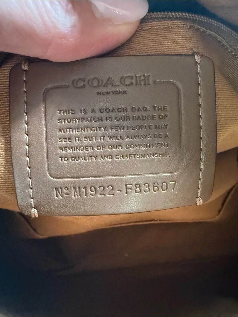 Coach satchel beige